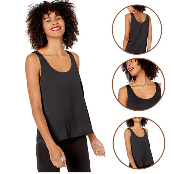 J.CREW Tops - J.Crew Mercantile Sateen Tank Top Black Medium